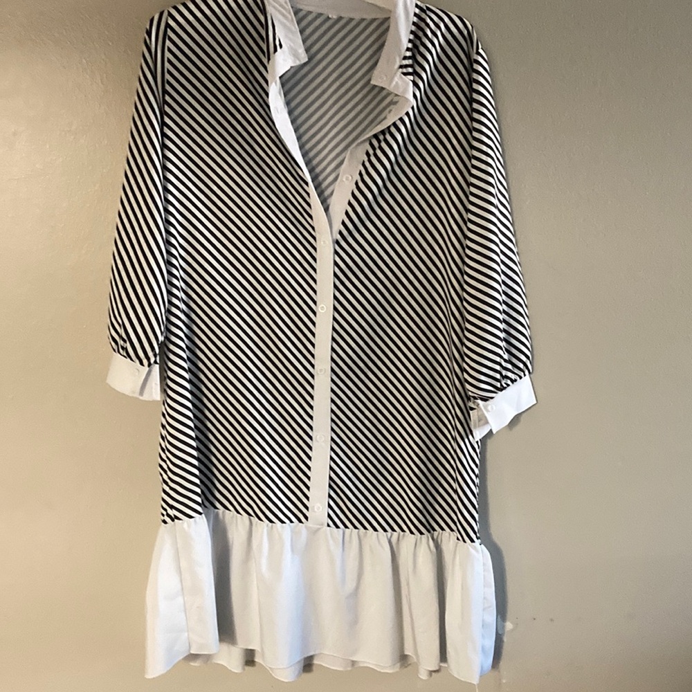 Large midi stripe dress